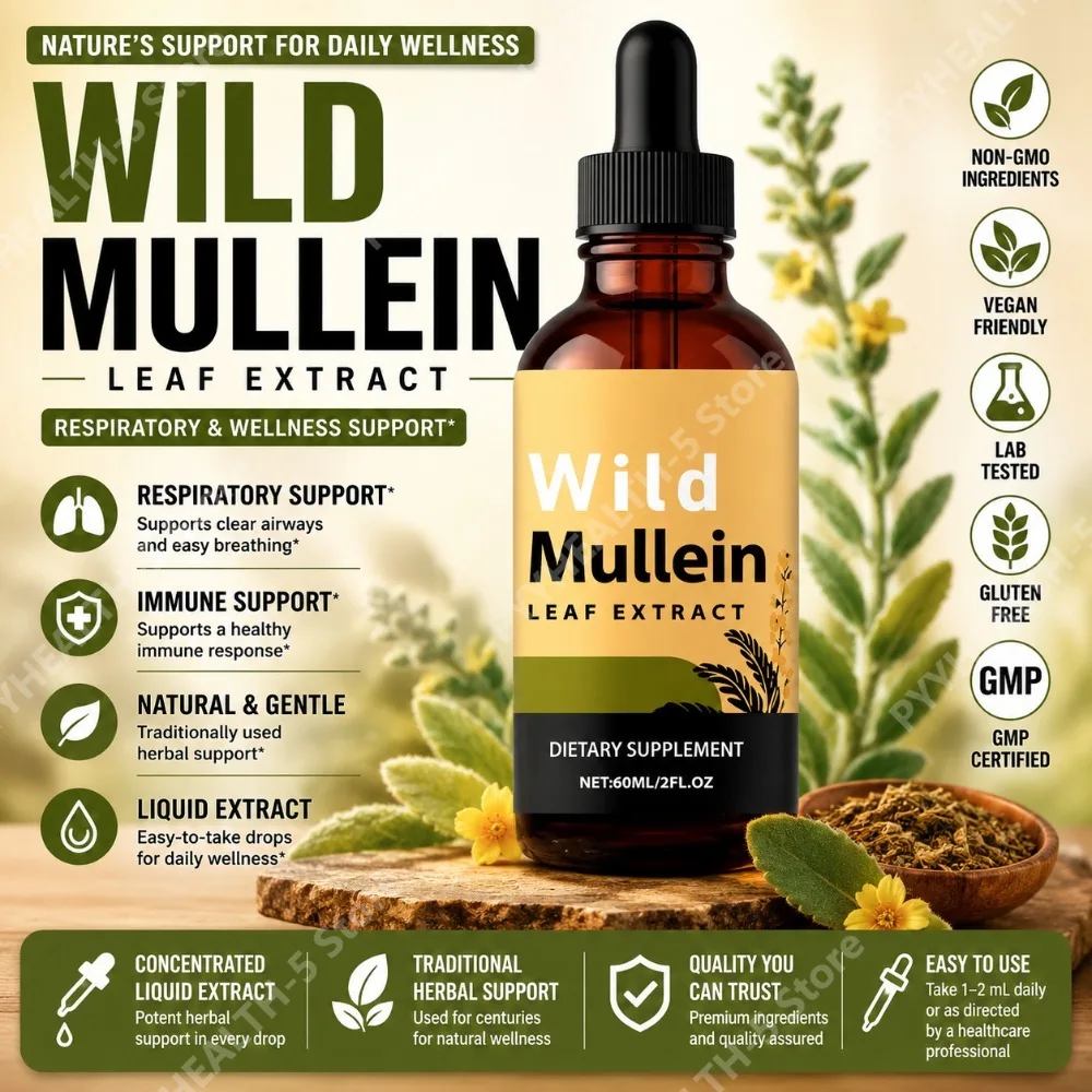Herbal Wellness Drops - Wild Mullein Leaf Drops with Ginger