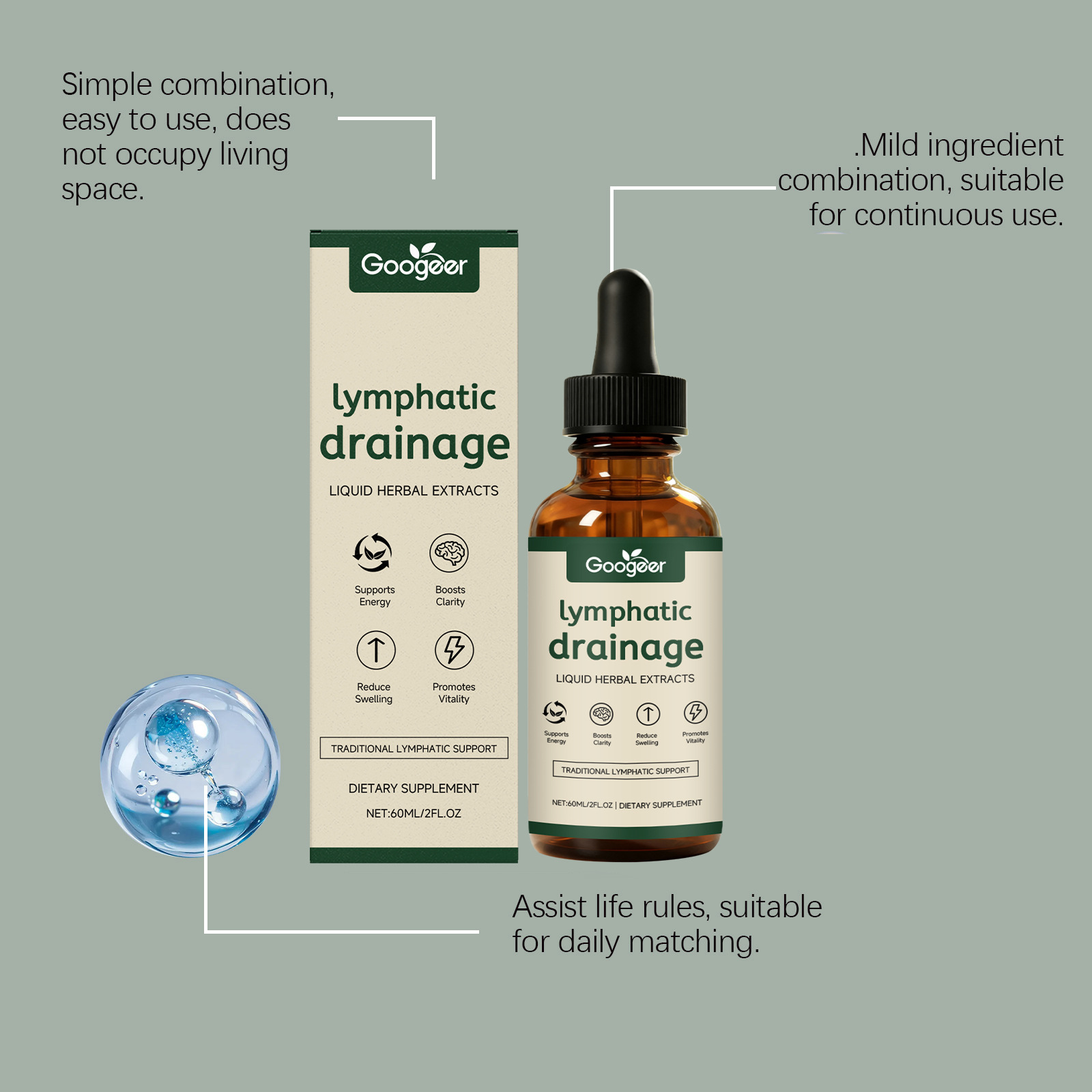 Lymphatic Drainage Drops 11-in - Herbal Wellness Drops ulasan dan harga